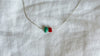 Turquoise & Coral Necklace. Sterling Silver Chain. 1105