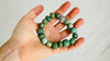 Guatemalita Jade Beaded Bracelet with a Sterling Silver Bead.