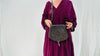 Vtg Moroccan Leather Purse. Adjustable Strap. Handmade in Morocco. 4328