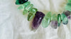 Fluorite Necklace with Amethyst Cicada. Handmade Sterling Silver Jewelry.