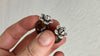 Large Amber Barbell Earrings. Double Sided. 2078