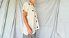 Mushroom Hand-Embroidered Gauze Blouse. All Cotton.