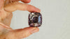 Oversized Faceted Amethyst Ring | Handmade Adjustable Sterling Silver | Unique Gemstone Jewelry. 4022