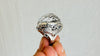 Natural Quartz Ring. Oversized. Botanicals. Size 6.25. 4146