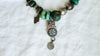 Antique Berber Amazonite Necklace. Silver Amulets, Coral, Pearls Vintage Moroccan Jewelry. 4254