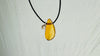 Amber Pendant Necklace on a Leather Cord with Sterling Silver. 1401