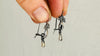 Sterling Silver Earrings. Cast Hand and Monte Alban Bells. 2587