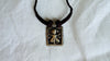 Antique Hanuman Necklace. Sterling Silver Hindu God Amulet Necklace. 1072
