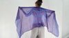 Purple Gauze Om Shawl, Wrap, Scarf. Lightweight Spiritual Accessory from India.