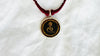 Antique Hindu Snake Amulet Necklace. Hand-Painted Serpent on Sterling Silver Pendant. 1016
