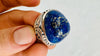 Lapis Lazuli Botanicals Ring. Sterling Silver Handcrafted Jewelry. Size 6. 4145