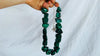 Malachite Beaded Necklace. Chunky Natural Malachite. Handmade Designer Jewelry. 2866