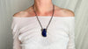 Lapis Lazuli Pendant on Sterling Silver Chain Necklace. 0891