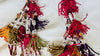 2 Vintage Turkmen Tassels. Silk. 4266
