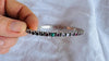 Ruby, Turquoise & Sterling Silver Bangle. India. 4399