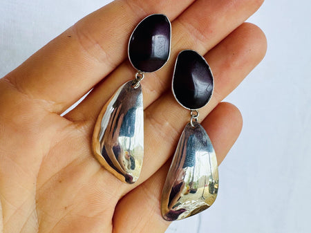 Sugilite and Sterling Silver Earrings. Handmade Designer Jewelry. Atelier Aadya. 4400