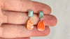 Turquoise & Shell Earrings. Spiny Oyster Shell. 0900