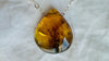 Large Amber Pendant on a Silver Chain. 2557