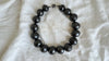 Barro Negro & Silver Necklace. Oaxacan Black Clay. Sterling Silver. 2031