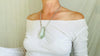 Natural Green Quartz Crystal Pendant Necklace. Sterling Silver. Atelier Aadya. Medicine Necklace. 2249