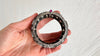 Sterling Silver Indian Bangle. Crystal & Sterling Silver. Exquisite. 1035