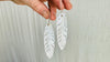Carved MOP Feather Earrings. Mother-of-Pearl and Sterling Silver Jewelry. Atelier Aadya. 4176