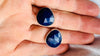 Lapis Lazuli Asymmetrical Earrings. Sterling Silver.