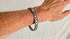 Crystal & Sterling Silver Bangle. India. 0341