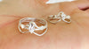 Pair of Silver Toe Rings with Flowers from India. Adjustable and Sterling 925. 0803