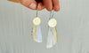 Blue Lace Agate Druzy Earrings. Sterling Silver. 2499