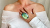 Oversized Labradorite Ring. Gorgeous Green. Adjustable. 1122