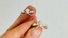 Pair of Silver Toe Rings with Flowers from India. Adjustable and Sterling 925. 0803