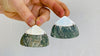 Moss Agate and Silver Earrings. Sterling Silver. 1205