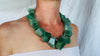 Faceted Aventurine Necklace. Handmade Designer Necklace. Sterling Silver Chain. Adjustable Choker. 2850.
