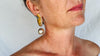 Maligano Jasper Earrings with Squash Blossoms. Sterling Silver. 2888