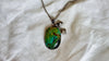 Antique Turquoise Pendant Necklace. Sterling Silver. 1437