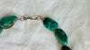 Turquoise Beaded Necklace, Milagro Sacred Heart Pendant. Sterling Silver.