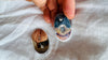 Natural Montana Agate Earrings. Designer Sterling Silver Posts. Handmade Earrings. 3002