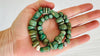 Duo of Guatemalita Bracelets. Beaded with Sterling Silver. Mayan Jewelry. Handmade Gift for Her. 2402