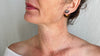 Large Amber Barbell Earrings. Double Sided. 2078