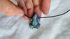 Labradorite Frog Pendant Necklace. Sterling Silver. 2322