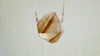 Gold-Rutilated Quartz Crystal Pendant Necklace. Sterling Silver. Atelier Aadya. Medicine Necklace. 2561
