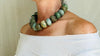 Guatemalita Necklace with Jade and Silver. Replica.