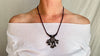 Antique Hindu Goddess Feet Amulet Necklace. Adjustable Length. 1051