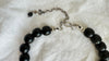 Monte Alban Pendant on Black Jade Necklace. Sterling Silver. Mexico.