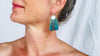 Chrysocolla and Sterling Silver Earrings. 2886