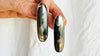 Apache Gold Silver Post Earrings. Rare Pyrite. Sterling. One-of-a-Kind. 3018