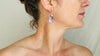 Amethyst & Sterling Silver Drop Earrings. 2699