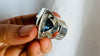 Oversized Faceted Aquamarine Cocktail Ring | Handmade Adjustable Sterling Silver | AAA Stone 3022