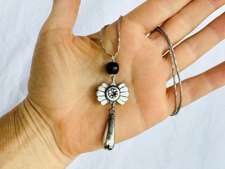 Monte Alban Necklace. Oaxacan. Sterling Silver. Mexico. Frida Kahlo. 4423